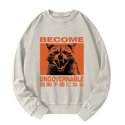 Ungovernable Raccoon Washed Sweatshirt