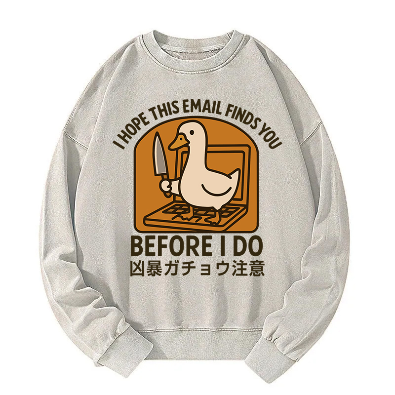 Goose With A Knife Washed Sweatshirt