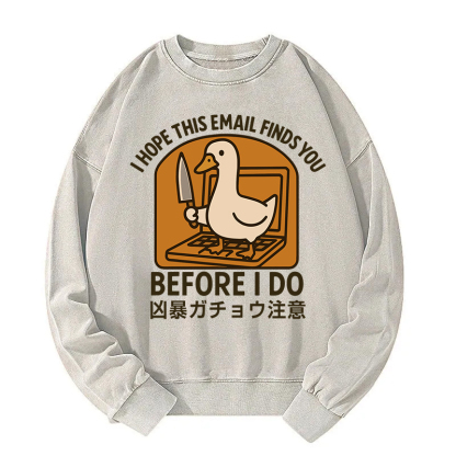 Goose With A Knife Washed Sweatshirt