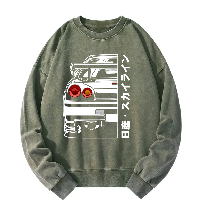 Nissan Skyline GTR R34 Washed Sweatshirt