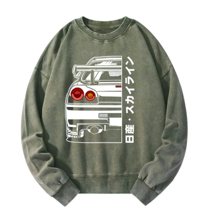Nissan Skyline GTR R34 Washed Sweatshirt