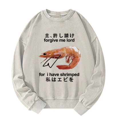 Retreating Shrimp Washed Sweatshirt