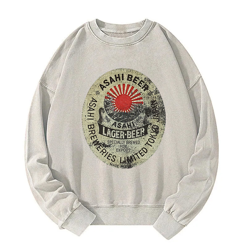ASAHI BEER Japanese Washed Sweatshirt