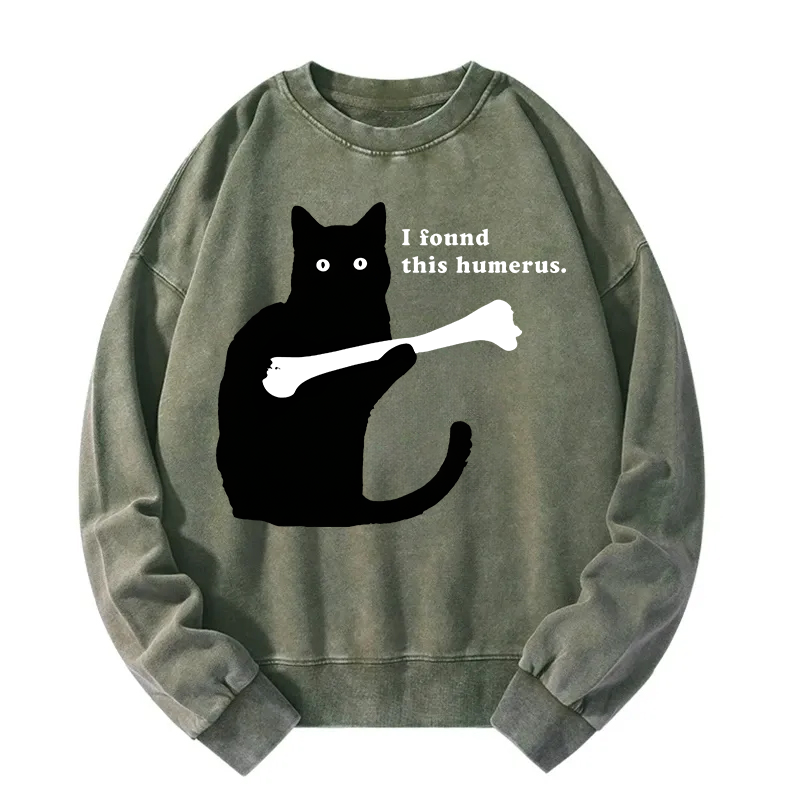 Cat Finds Human Bones Washed Sweatshirt