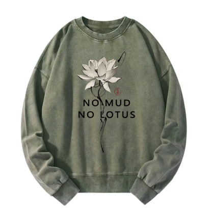 Japanese Zen Lotus Washed Sweatshirt