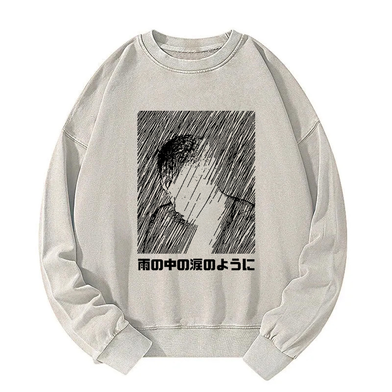 People In The Rain Washed Sweatshirt