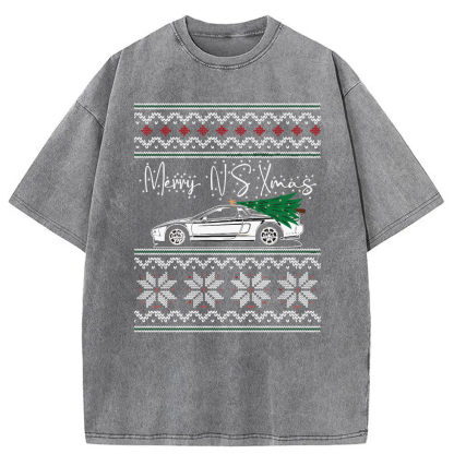 Japanese Sports Car JDM Christmas Washed T-Shirt
