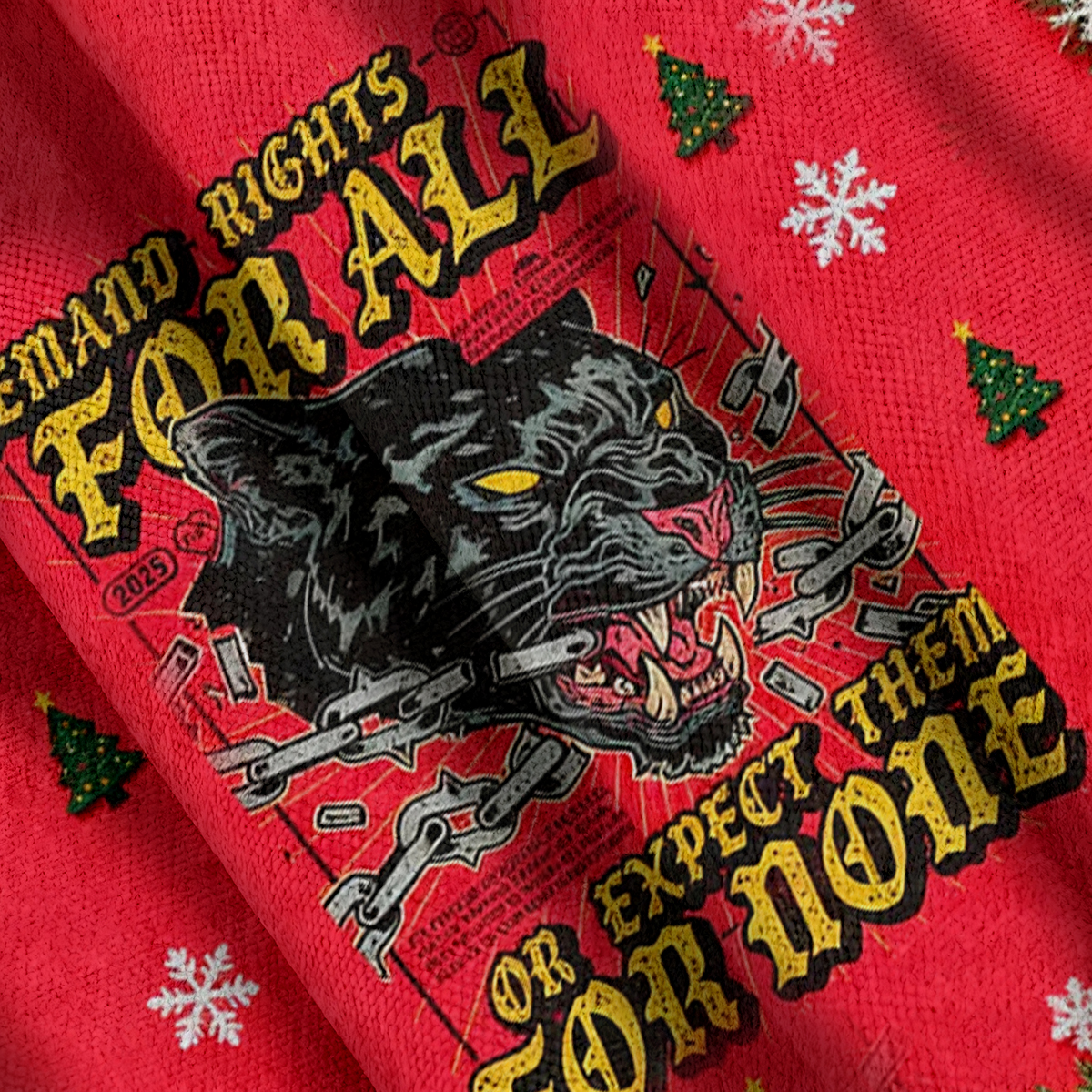 Baddieca Everyone Has The Right Christmas Ugly Sweatshirt