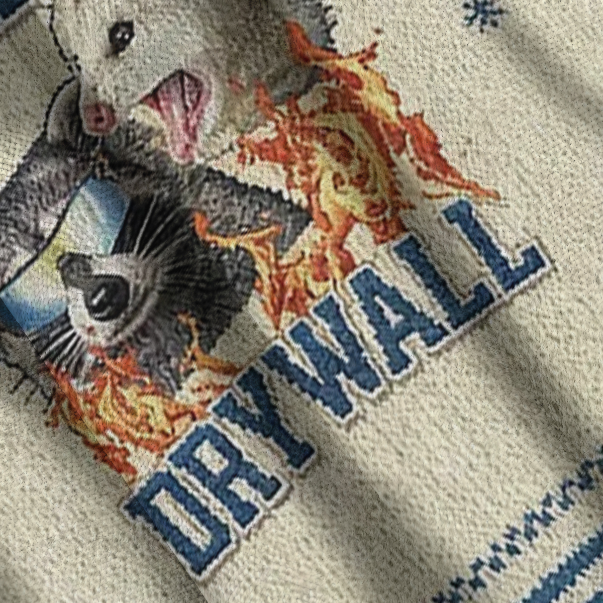 Baddiecat I Eat Drywall Funny Raccoon And Opossum Christmas Ugly Sweatshirt