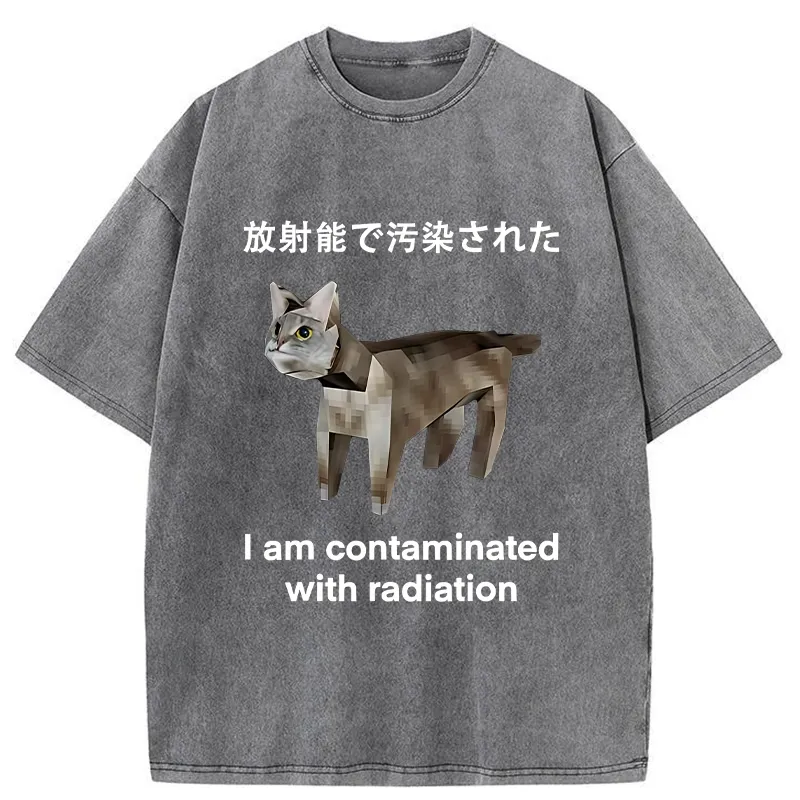 Cat Contaminated By Radiation Washed T-Shirt