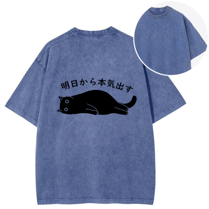 I'm Going To Get Serious Tomorrow Back Washed T-Shirt