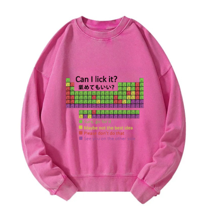 Can I Lick It Washed Sweatshirt