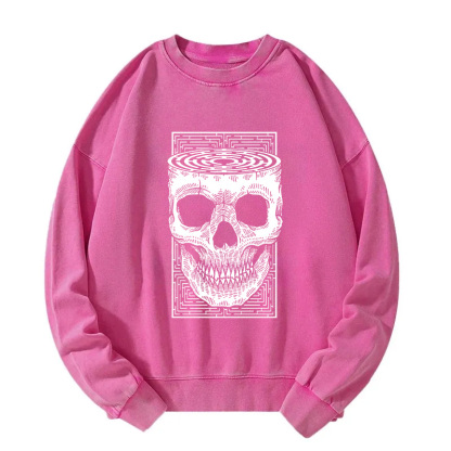 Horror Skull Washed Sweatshirt