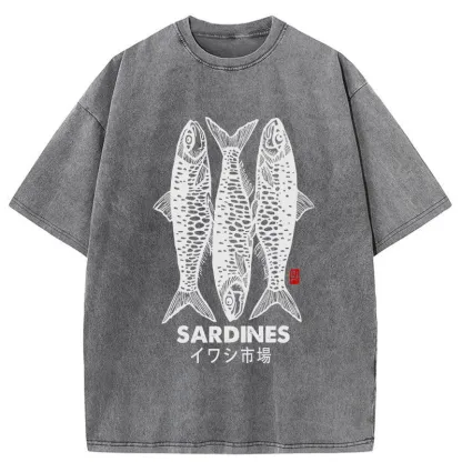 Sardines Market Washed T-Shirt