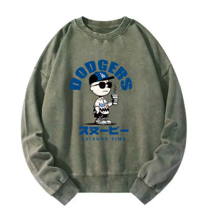 Dodger Snoopy Vintage Japanese Washed Sweatshirt