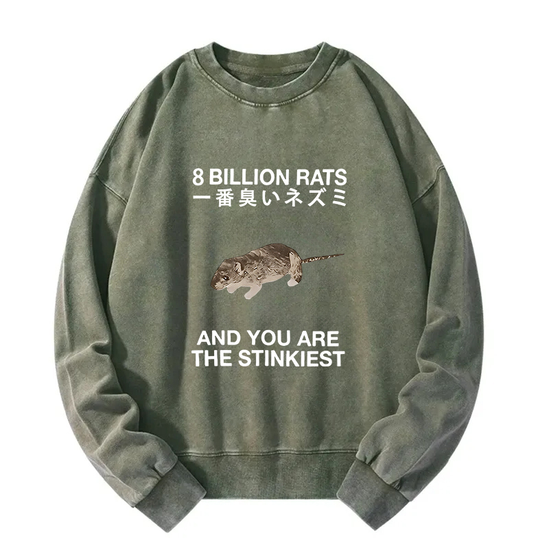 World's Stinkiest Rat Washed Sweatshirt