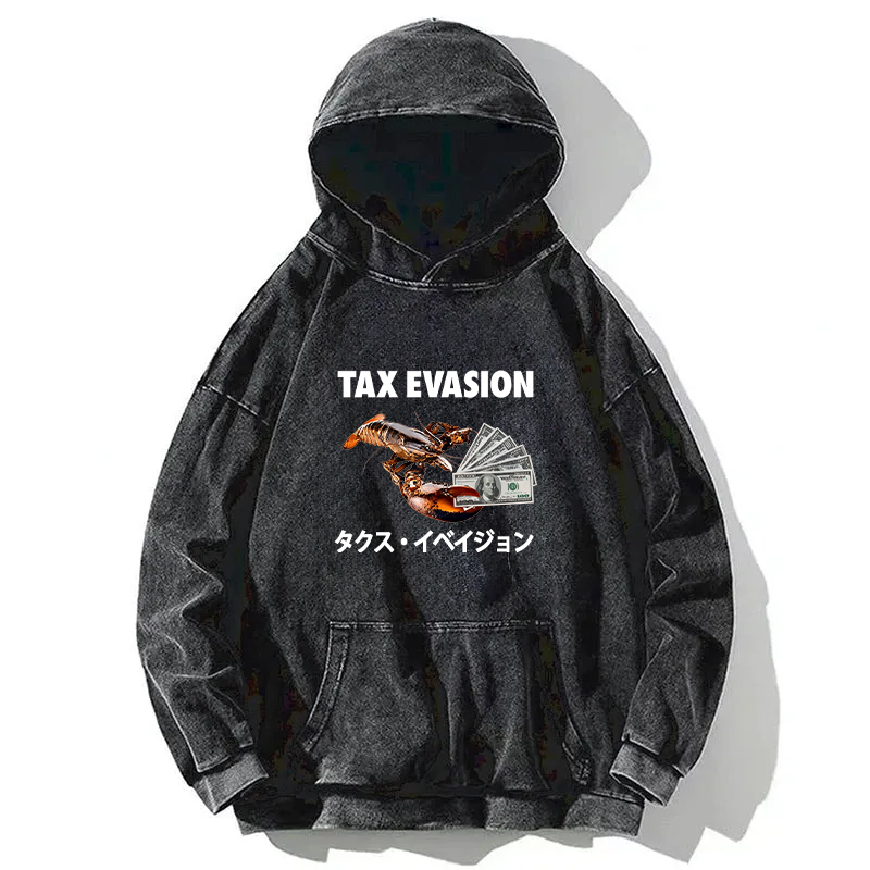 Tux Evasion Funny Washed Hoodie