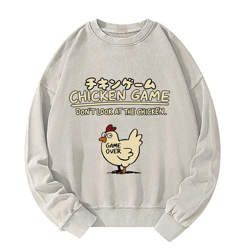 Chicken Game Cotton Washed Sweatshirt