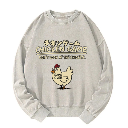Chicken Game Cotton Washed Sweatshirt