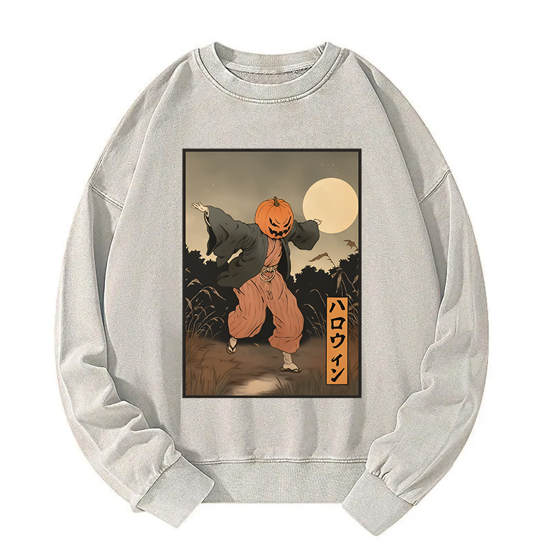 Japanese Pumpkin Monster Washed Sweatshirt