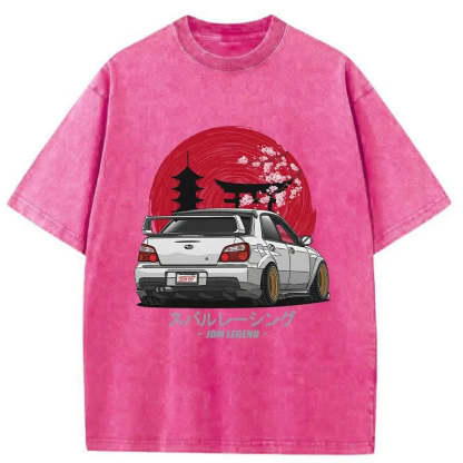 Subaru Racing Car Japanese Washed T-Shirt