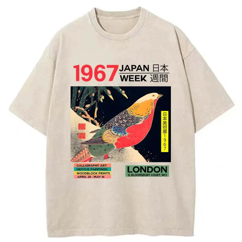 Art Studio Exhibition Japanese Washed T-Shirt