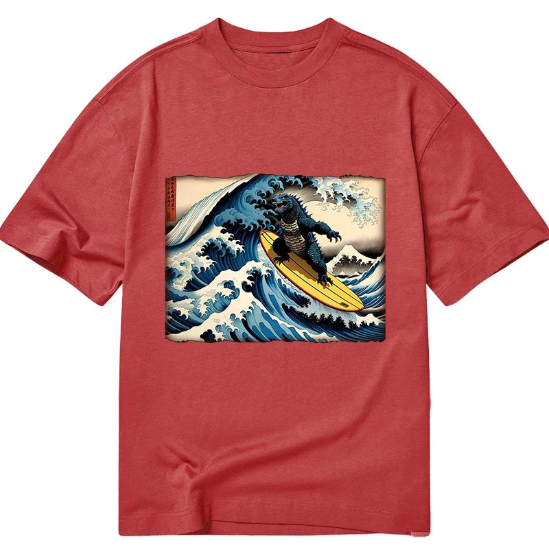 Dinosaur Surfing Japanese Classic T-Shirt