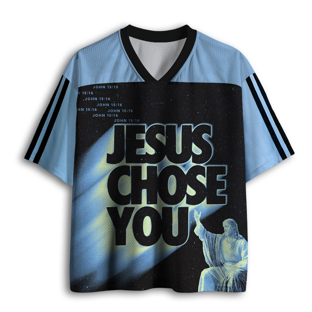 Baddiecat Jesus Chosen John 15:16 Mesh Jersey