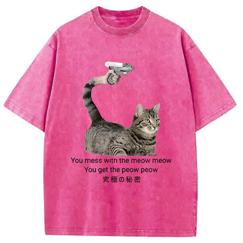Cat's Secret Weapon Washed T-Shirt