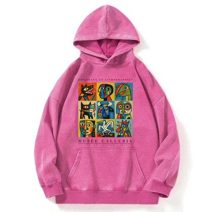 Colorful Totems Washed Hoodie