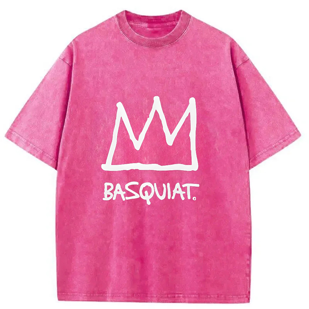 Jean Michel Basquiat Crown Washed T-Shirt