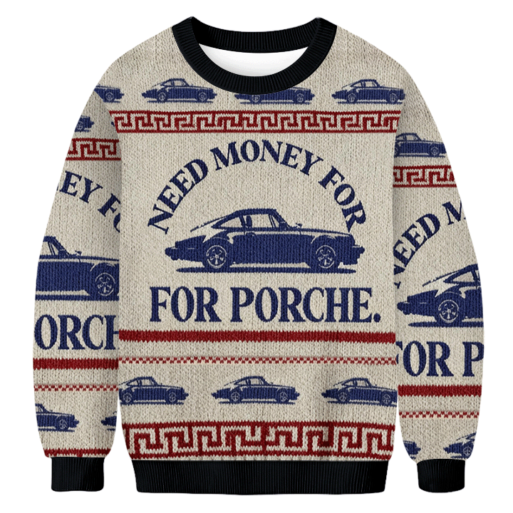 Baddiecat Need Money For Porche Donut Ugly Sweatshirt