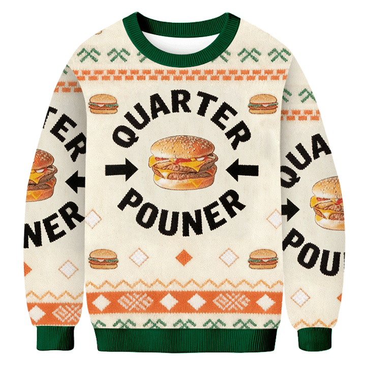 Baddiecat Hamburger Quarter Pouner Ugly Sweatshirt