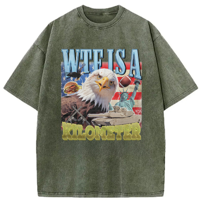 Funny Eagle Meme Washed T-Shirt