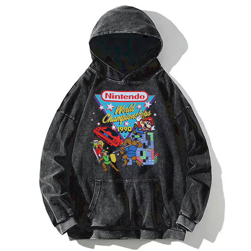 Nintendo 1990 World Championships Washed Hoodie