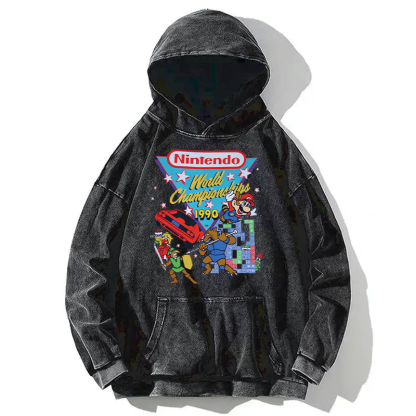 Nintendo 1990 World Championships Washed Hoodie