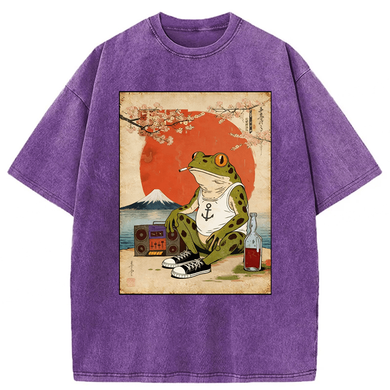 Tokyoviva Japanese Style Frog Washed T-shirt