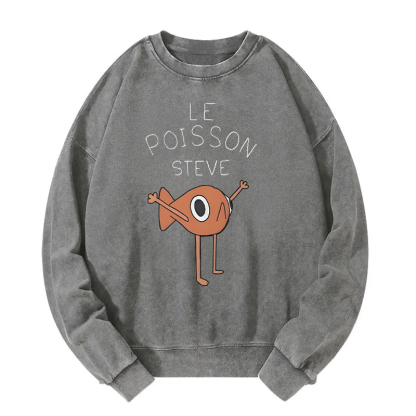 Le Poisson Steve Washed Sweatshirt