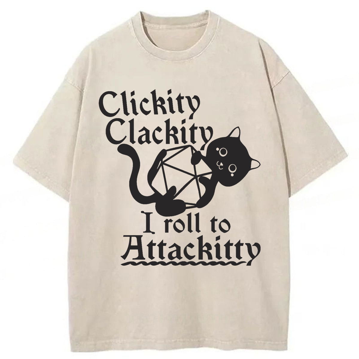 Tokyoviva Clickity Clackity I Roll To Attackitty Washed T-shirt