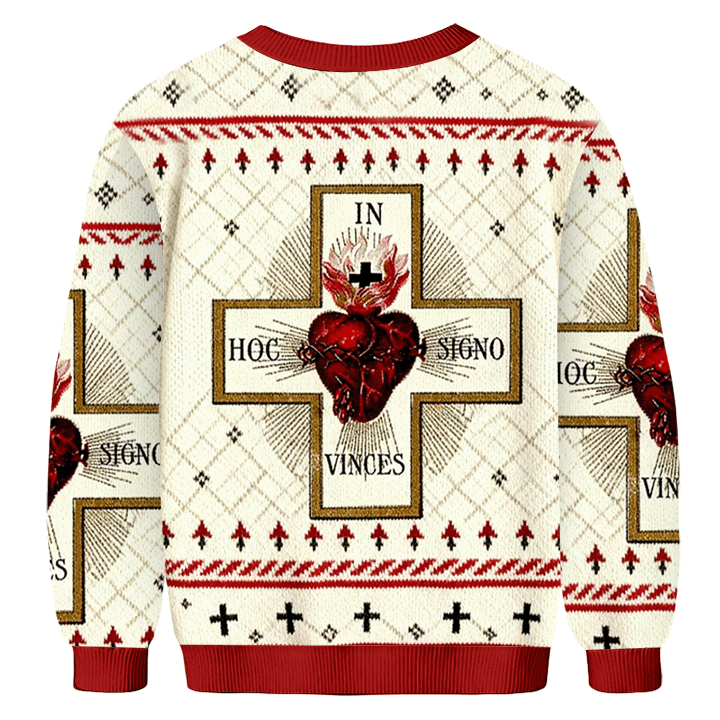Baddiecat Sacred Heart In Vinces Donut Ugly Sweatshirt