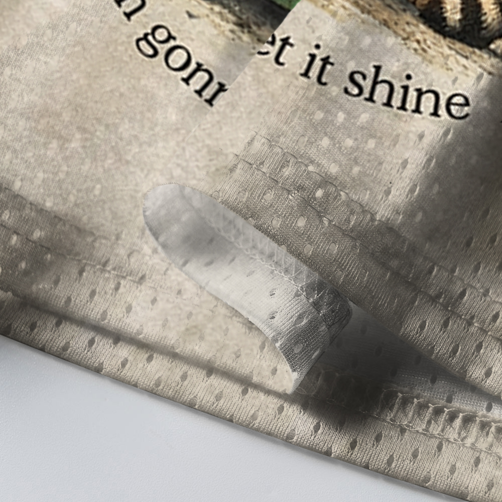 Baddiecat Shining Bright Funny Raccoon Mesh Jersey