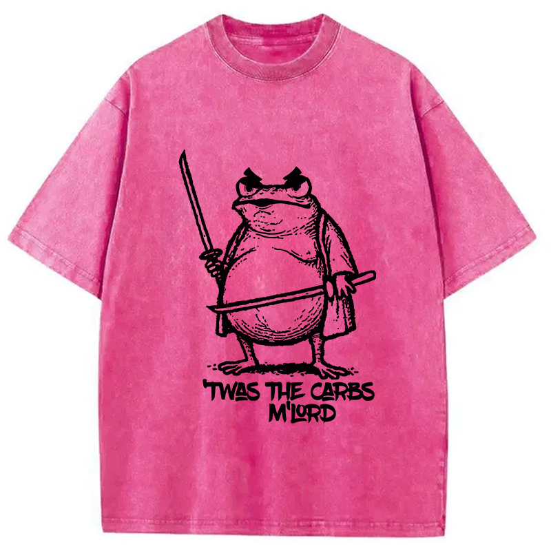 Fat Samurai Frog Washed T-Shirt