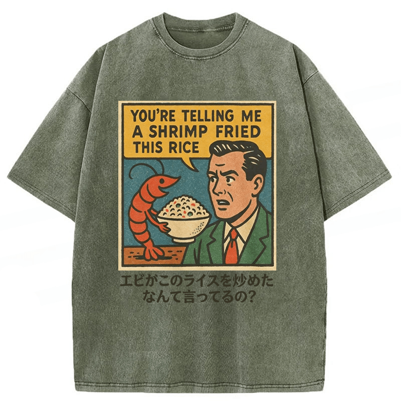 Tokyoviva A Shrimp Fried This Rice Washed T-shirt