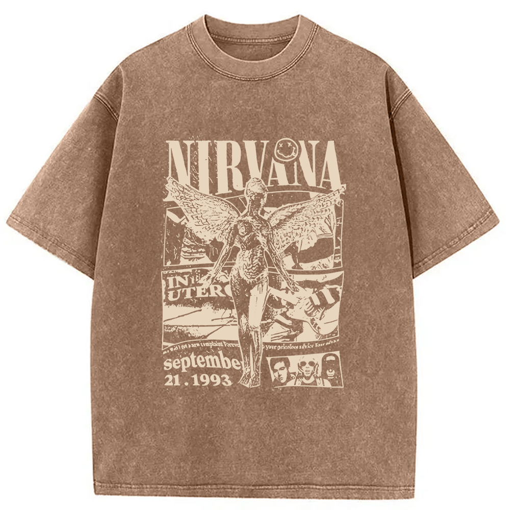 Nirvana In Utero Tour 1993 Washed T-Shirt