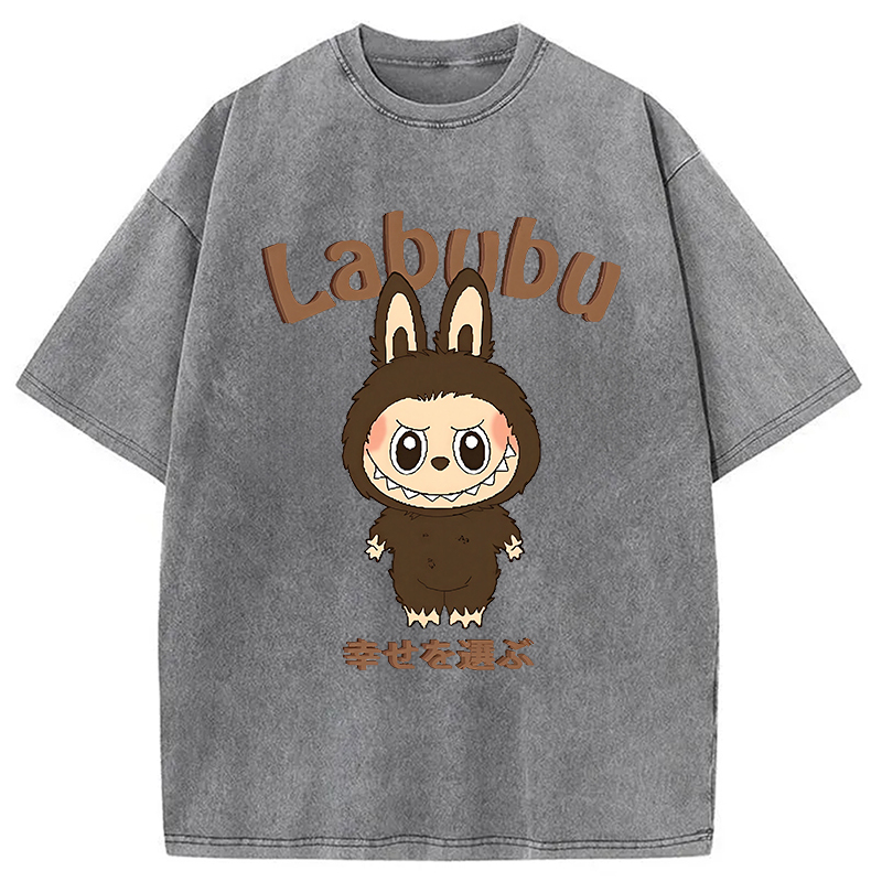 Labubu Cute Vintage Japanese Washed T-Shirt