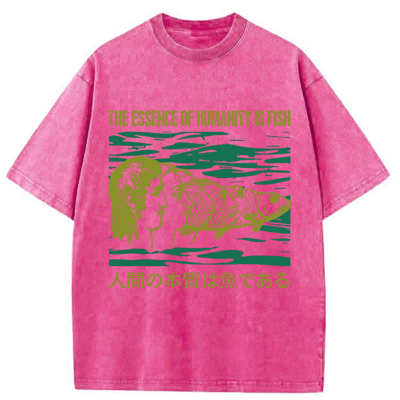Tokyoviva The Essence Of Humanity Is Fish Washed T-shirt