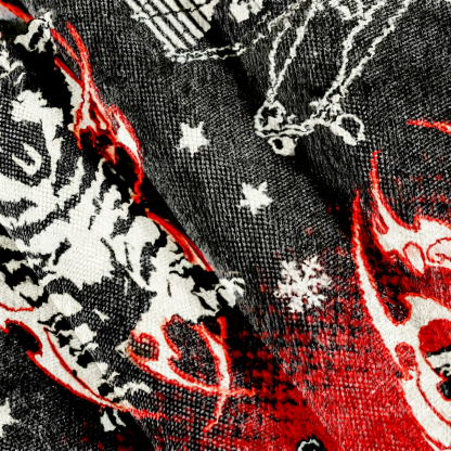 Funny Punk Kittens With Flame Designs And Shopping Cart Motif Ugly Sweatshirt