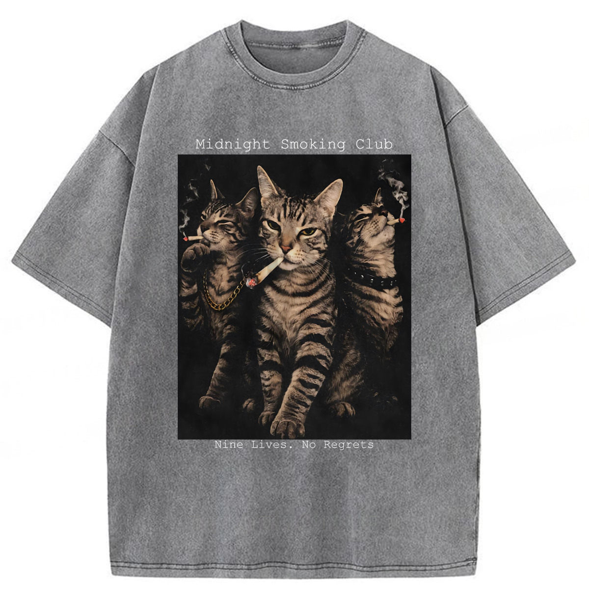 Tokyoviva Vintage Smoking Cats Washed T-shirt