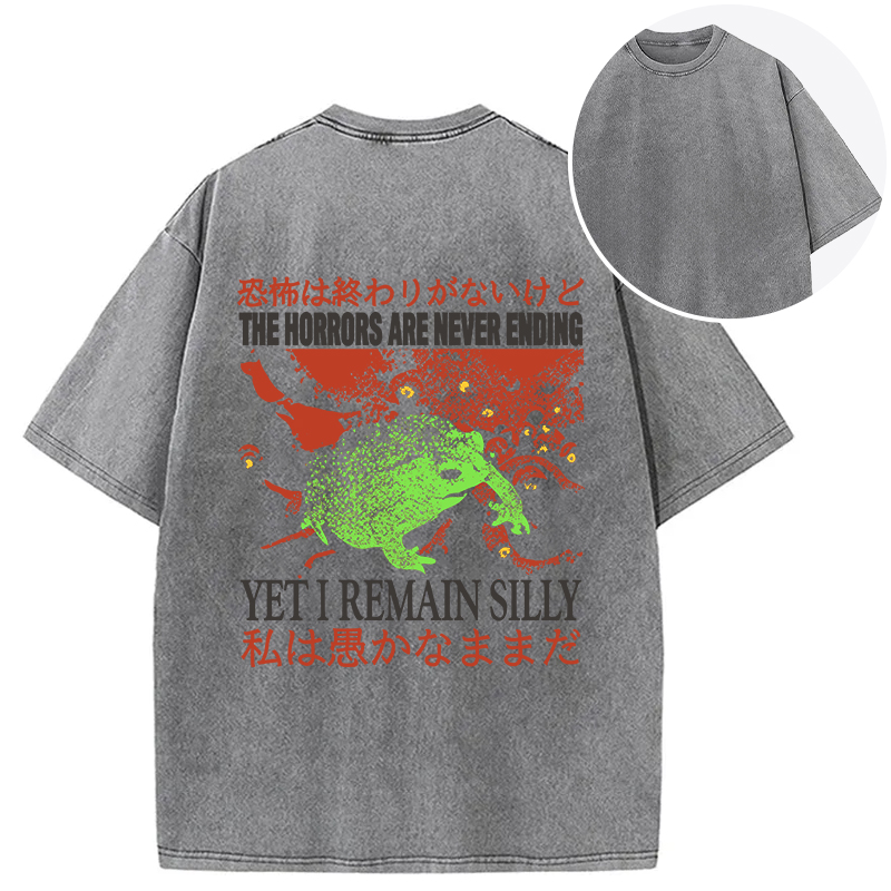 The Horrors are Never Ending Back Washed T-Shirt