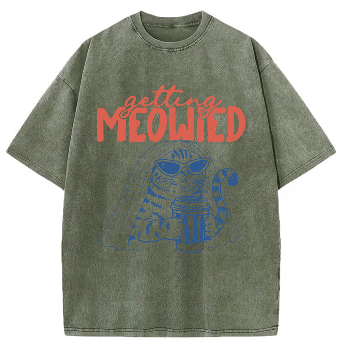 Tokyoviva Getting Meowied Washed T-shirt